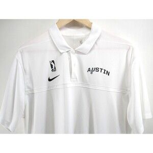 NBA Nike Dri-fit Austin Spurs polo shirt men Size‎ Large White